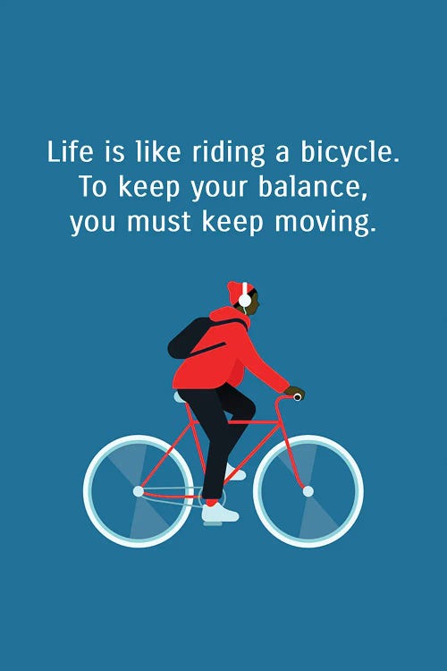 Keep Moving - Einstein Bicycle by Adrian Baldovino wall art