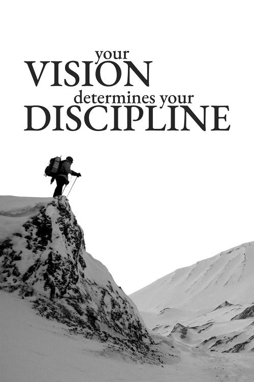 Vision Determines Discipline by Adrian Baldovino wall art