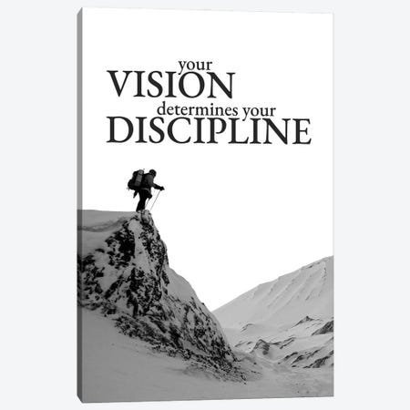 Vision Determines Discipline Canvas Print #ABV1366} by Adrian Baldovino Art Print