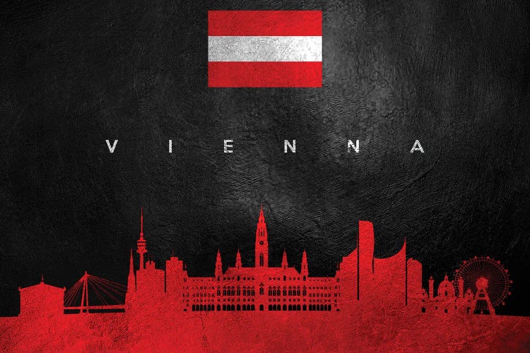 Vienna Austria Skyline by Adrian Baldovino wall art