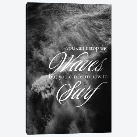 Learn To Surf The Waves Canvas Print #ABV1377} by Adrian Baldovino Canvas Artwork