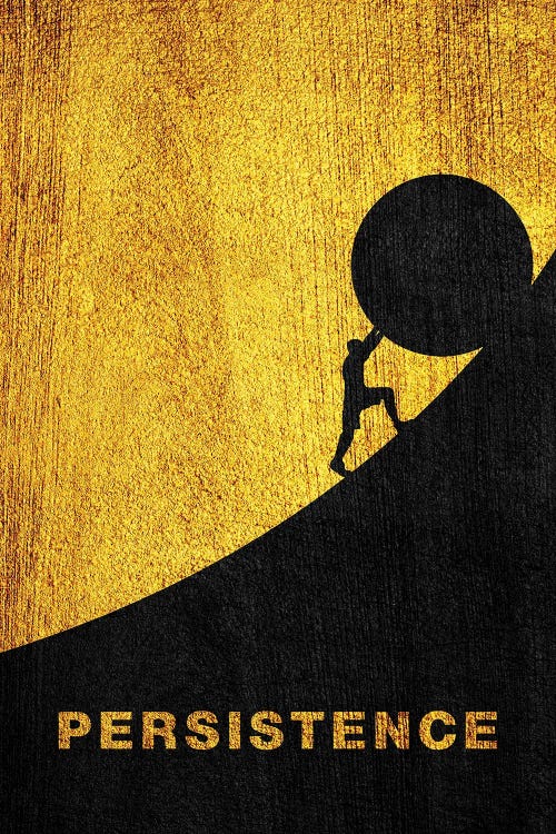 Persistence Gold by Adrian Baldovino wall art