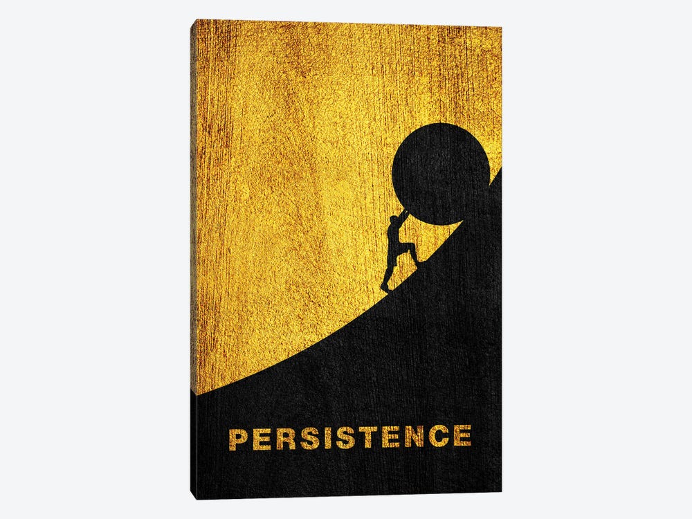 Persistence Gold by Adrian Baldovino 1-piece Canvas Wall Art