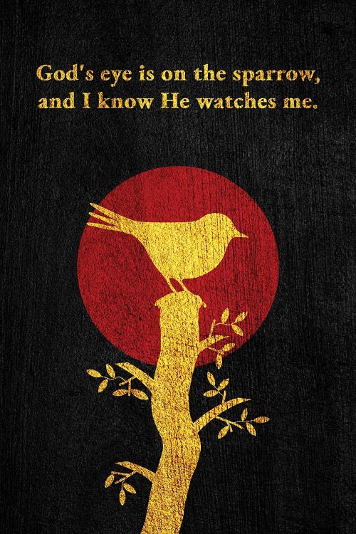His Eye Is on the Sparrow by Adrian Baldovino wall art