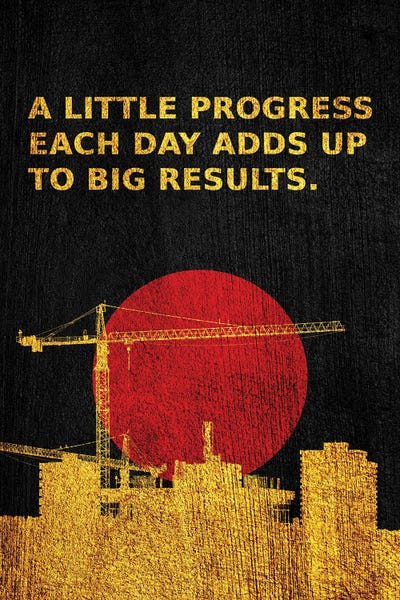 Little Progress Gold by Adrian Baldovino canvas print