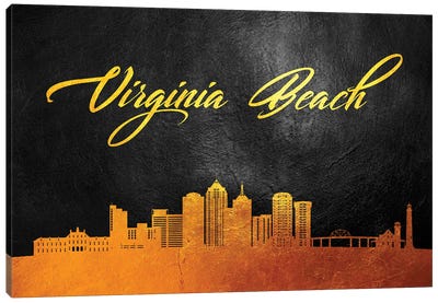 Virginia Beach Skyline Canvas Art Print - Adrian Baldovino