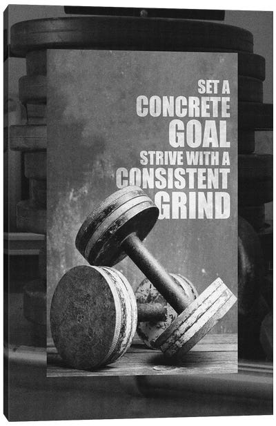 Motivational Gym Quote Canvas Art Print - Fitness Fanatic