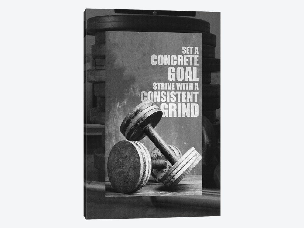 Motivational Gym Quote by Adrian Baldovino 1-piece Canvas Wall Art