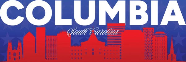 Columbia South Carolina Gradient Panorama Skyline