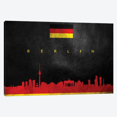 Berlin Germany Skyline Canvas Print #ABV14} by Adrian Baldovino Canvas Artwork