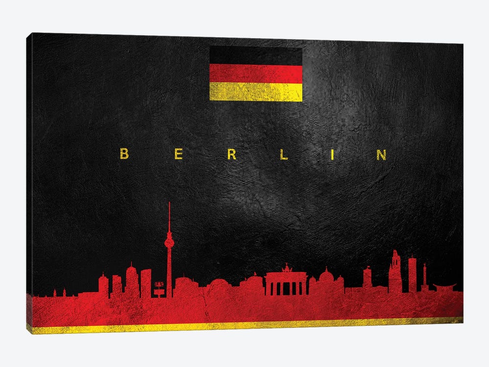 Berlin Germany Skyline by Adrian Baldovino 1-piece Canvas Art