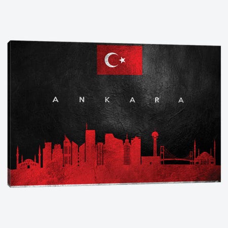 Ankara Turkey Skyline Canvas Print #ABV157} by Adrian Baldovino Canvas Art