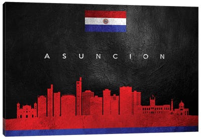 Asuncion Paraguay Skyline Canvas Art Print - International Flag Art