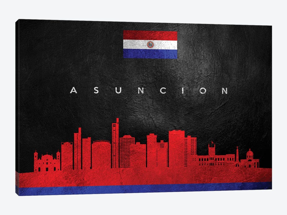 Asuncion Paraguay Skyline by Adrian Baldovino 1-piece Art Print