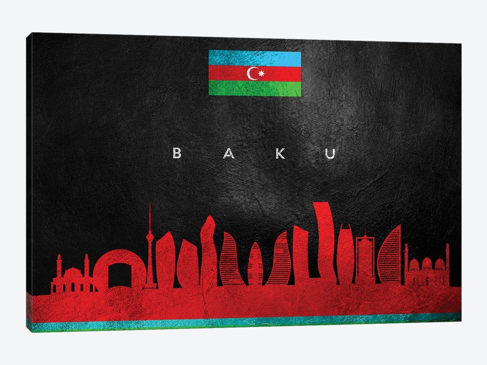 Baku Azerbaijan Skyline by Adrian Baldovino 1-piece Canvas Art
