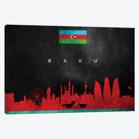 Baku Azerbaijan Skyline II Canvas Print #ABV164} by Adrian Baldovino Canvas Print