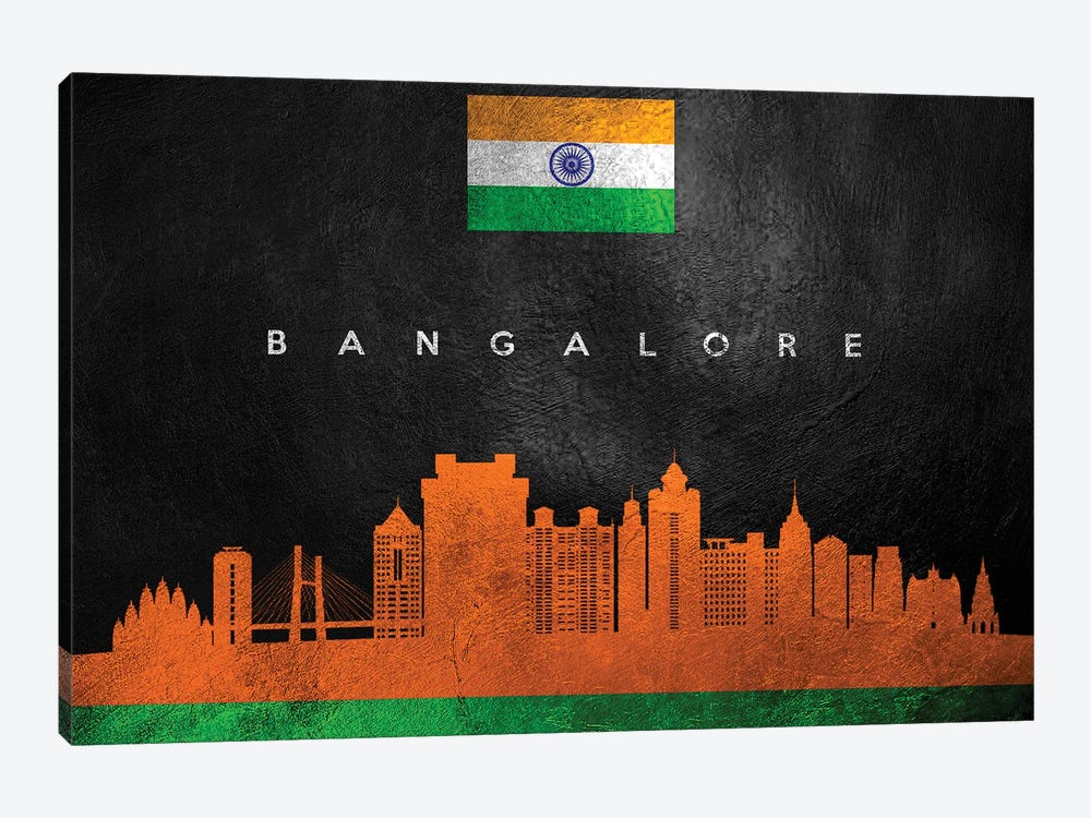 Bangalore India Skyline by Adrian Baldovino 1-piece Canvas Art