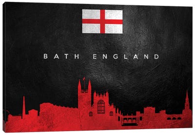 Bath England Skyline Canvas Art Print - International Flag Art