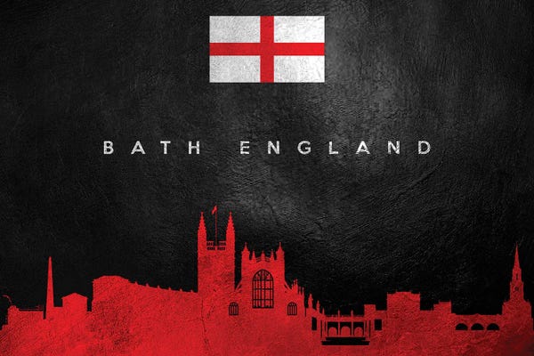 Bath: Bath England Skyline by Adrian Baldovino