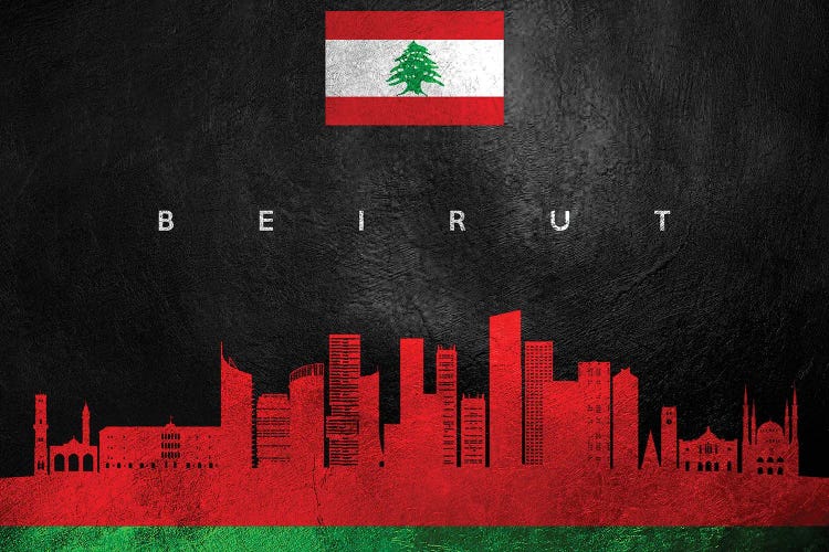 Beirut Lebanon Skyline by Adrian Baldovino wall art