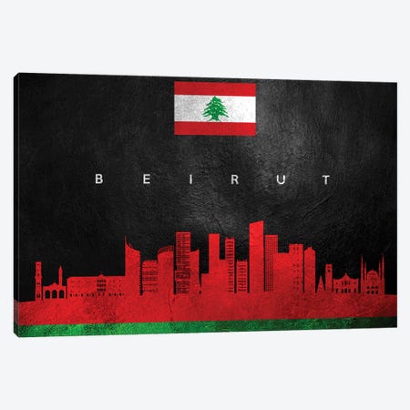 Beirut Lebanon Skyline Canvas Print #ABV172} by Adrian Baldovino Canvas Art Print