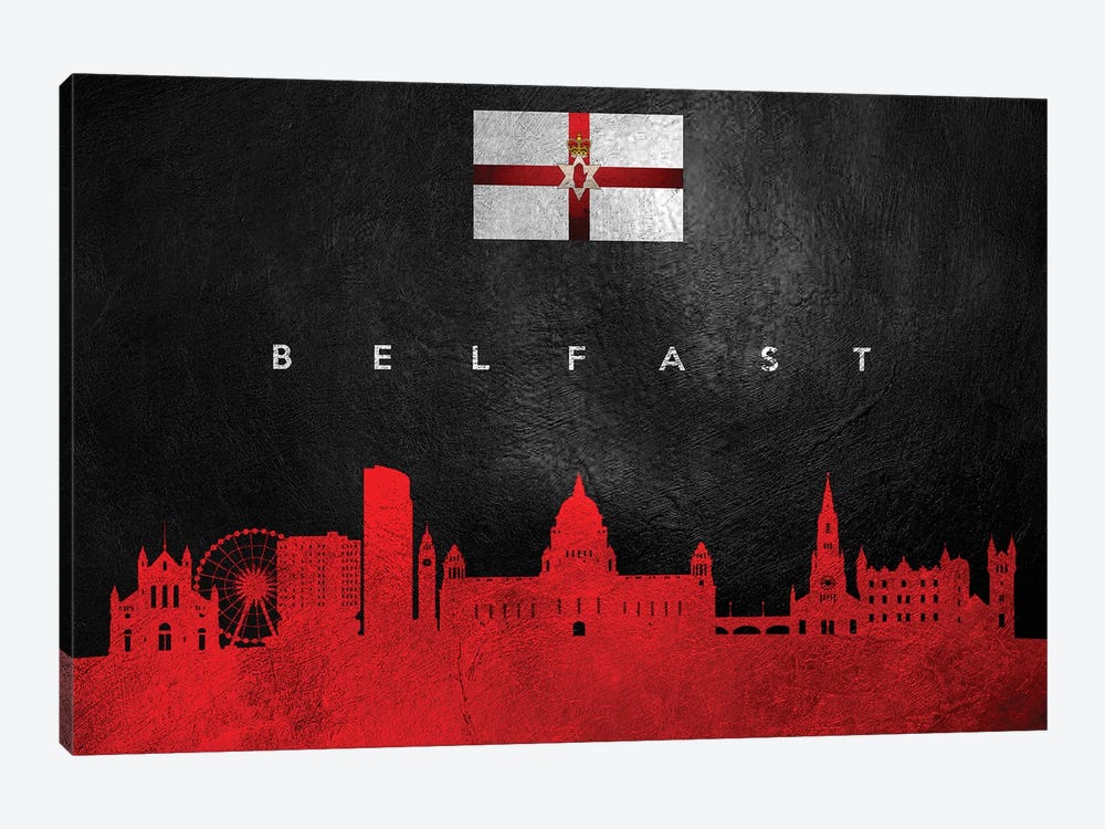 Belfast Northern Ireland Skyline by Adrian Baldovino 1-piece Canvas Art Print