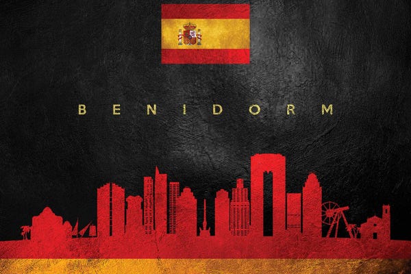 Valencian Community: Benidorm Spain Skyline by Adrian Baldovino