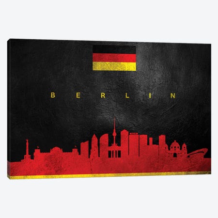 Berlin Germany Skyline II Canvas Print #ABV176} by Adrian Baldovino Canvas Artwork