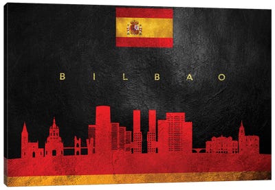 Bilbao Spain Skyline Canvas Art Print
