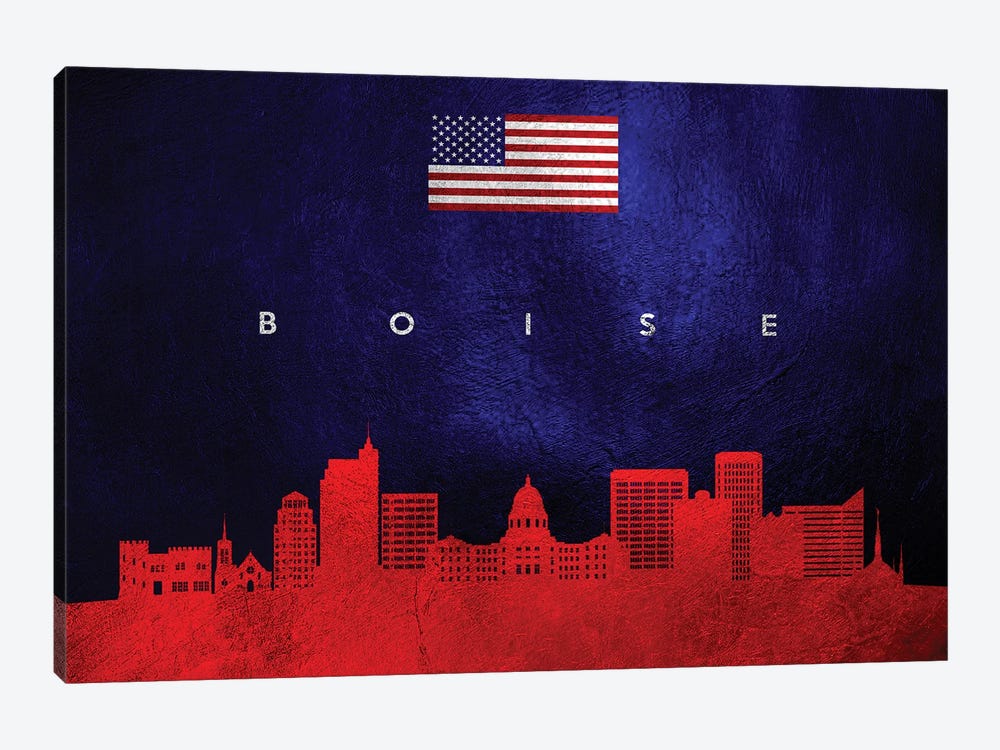 Boise Idaho Skyline by Adrian Baldovino 1-piece Canvas Print