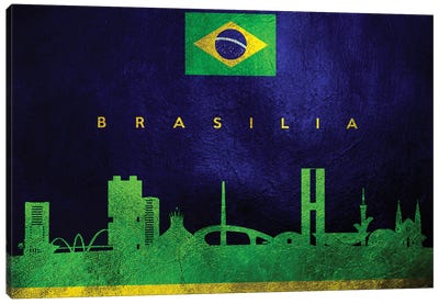 Brasilia Brazil Skyline Canvas Art Print