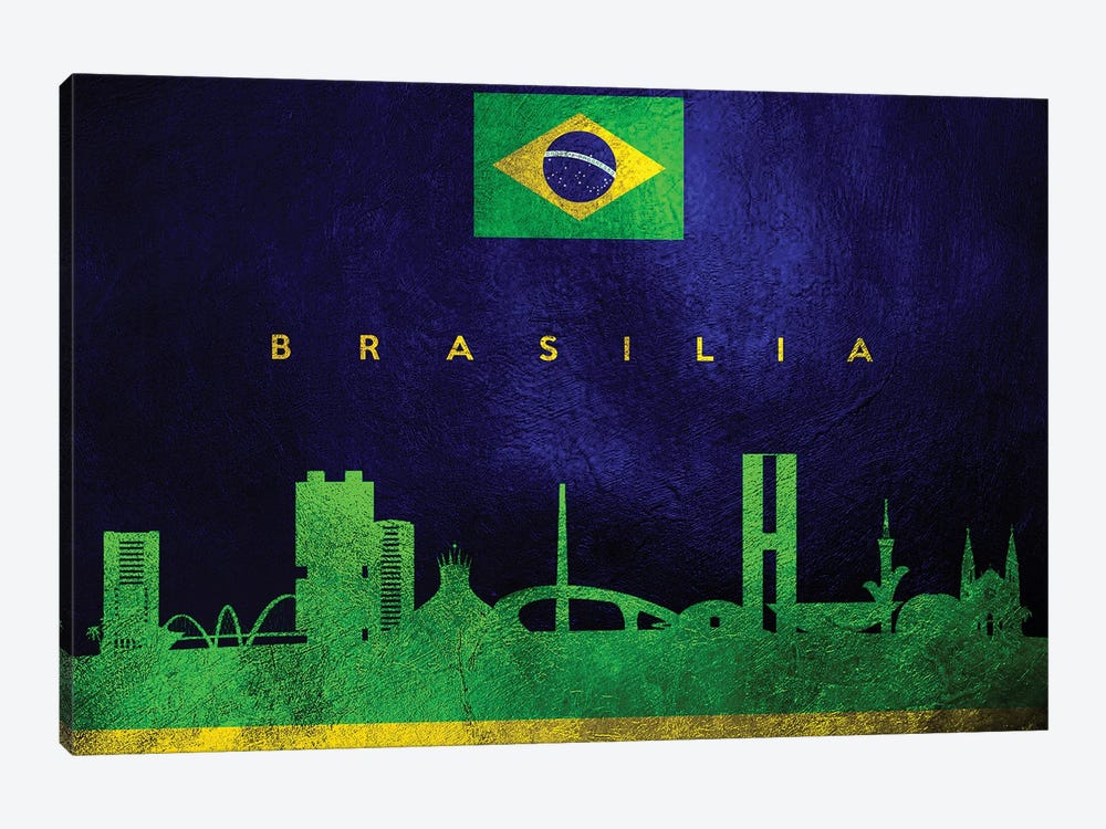 Brasilia Brazil Skyline by Adrian Baldovino 1-piece Canvas Print