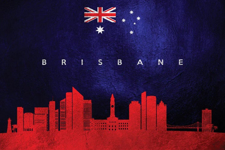 Brisbane Australia Skyline by Adrian Baldovino wall art