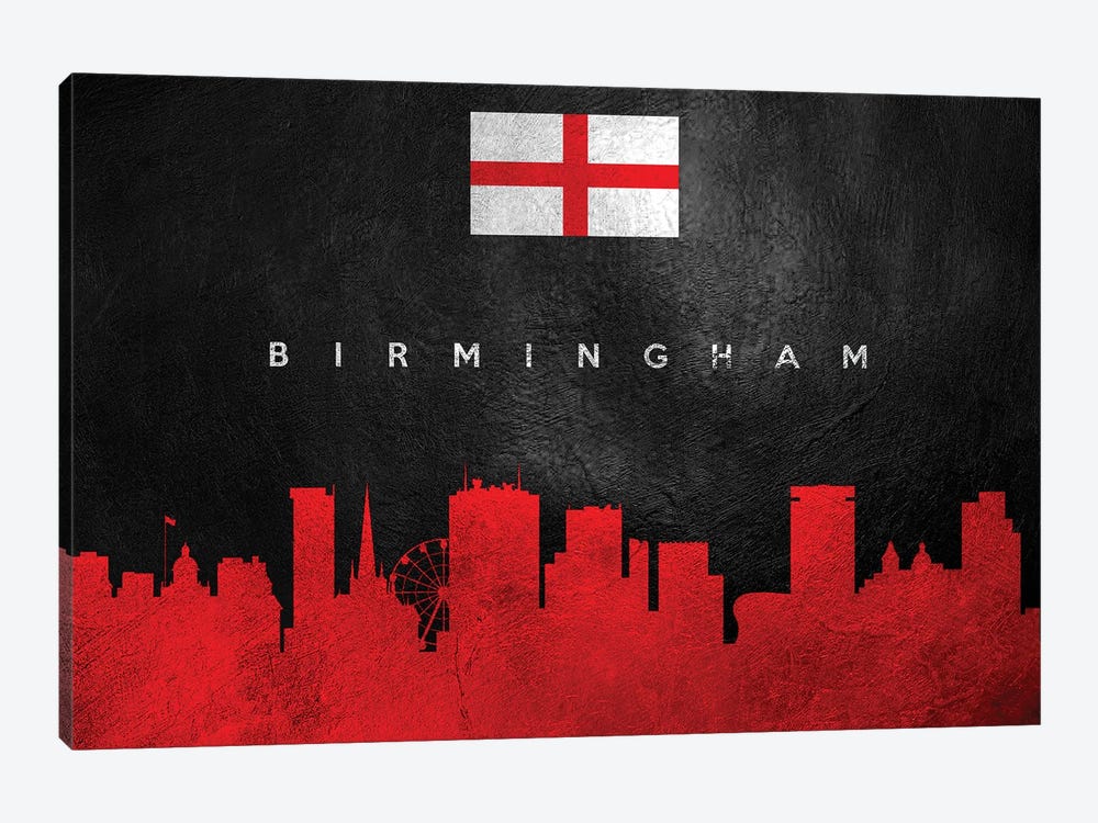 Birmingham England Skyline II by Adrian Baldovino 1-piece Canvas Wall Art