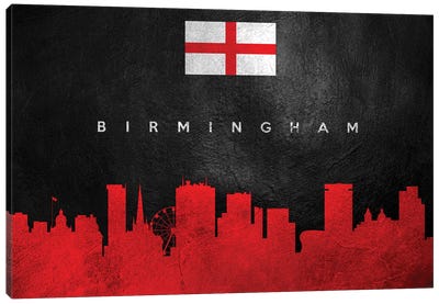 Birmingham England Skyline II Canvas Art Print - International Flag Art