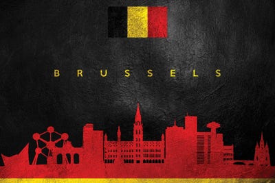Brussels Belgium Skyline by Adrian Baldovino canvas print