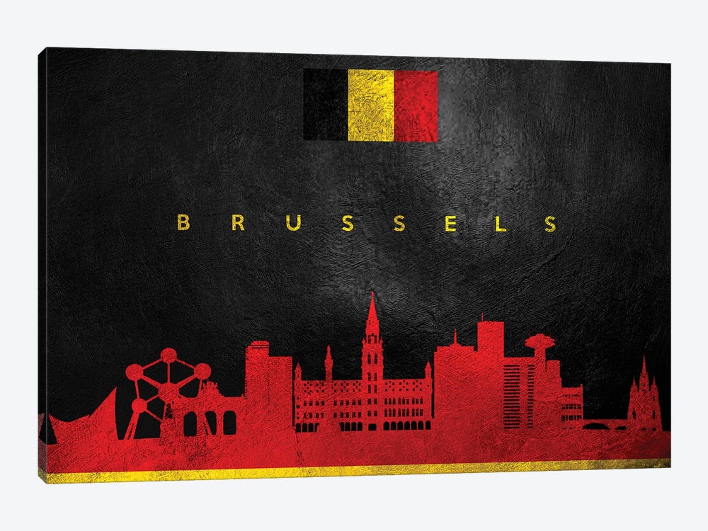 Brussels Belgium Skyline by Adrian Baldovino 1-piece Canvas Print