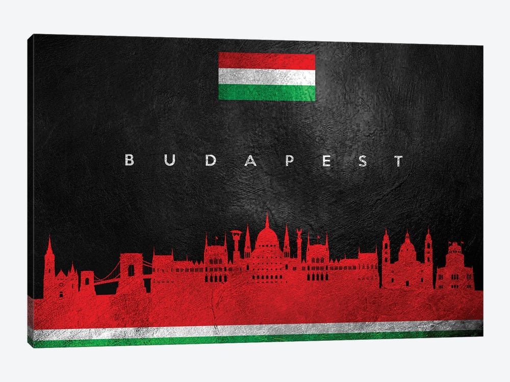 Budapest Hungary Skyline by Adrian Baldovino 1-piece Canvas Print