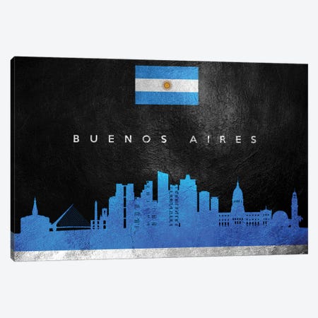 Buenos Aires Argentina Skyline Canvas Print #ABV189} by Adrian Baldovino Canvas Art