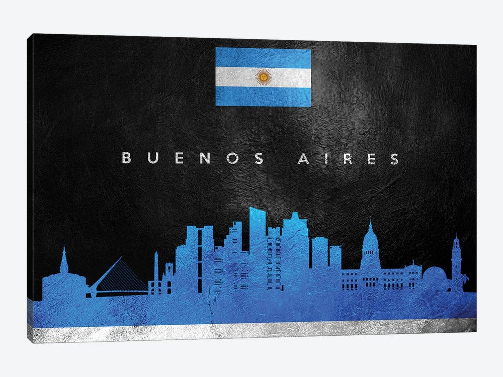 Buenos Aires Argentina Skyline by Adrian Baldovino 1-piece Canvas Artwork