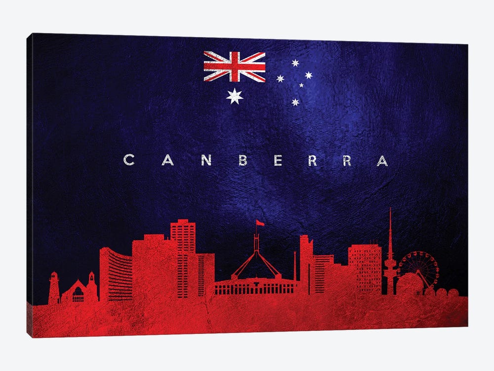 Canberra Australia Skyline by Adrian Baldovino 1-piece Canvas Art Print