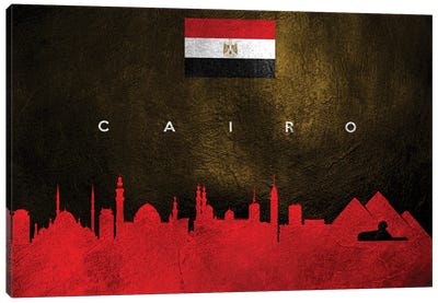Cairo Egypt Skyline II Canvas Art Print - International Flag Art