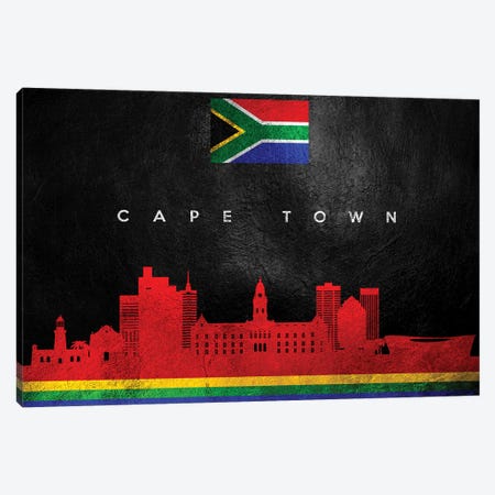 Cape Town South Africa Skyline Canvas Print #ABV194} by Adrian Baldovino Canvas Art