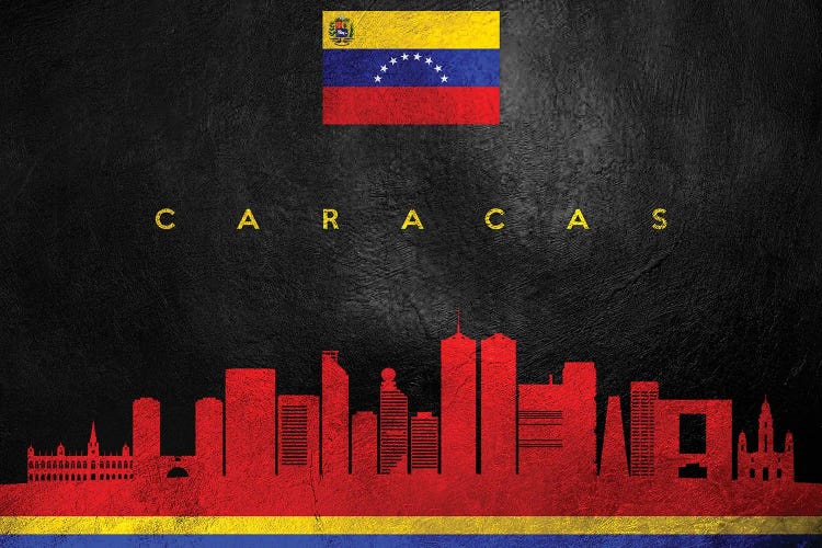 Caracas Venezuela Skyline by Adrian Baldovino wall art