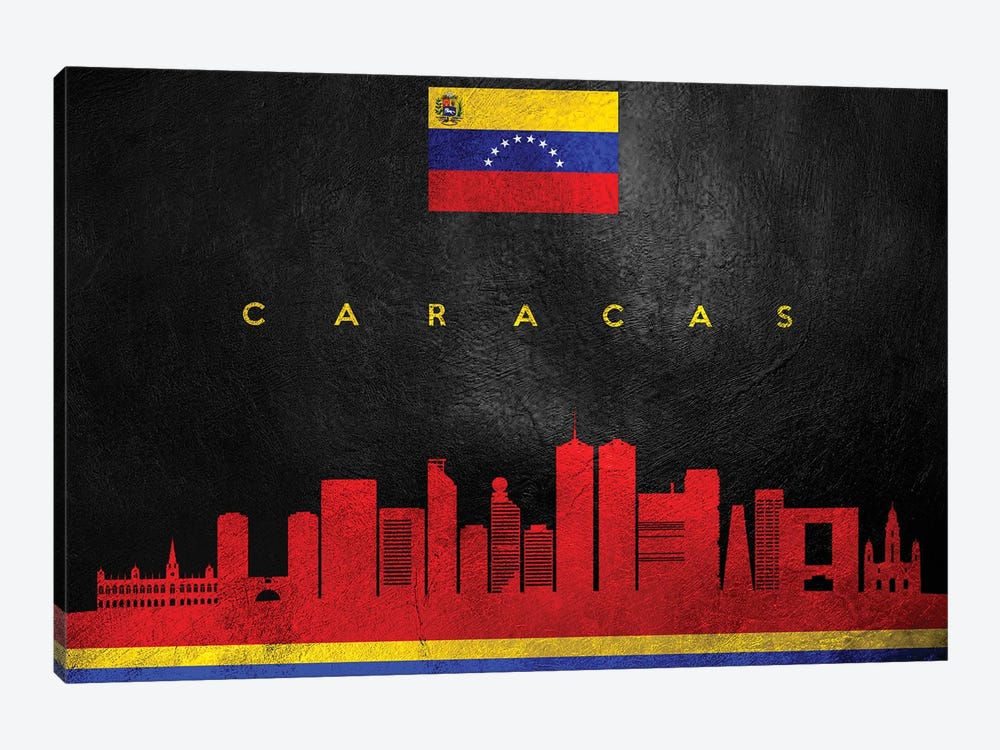 Caracas Venezuela Skyline by Adrian Baldovino 1-piece Art Print