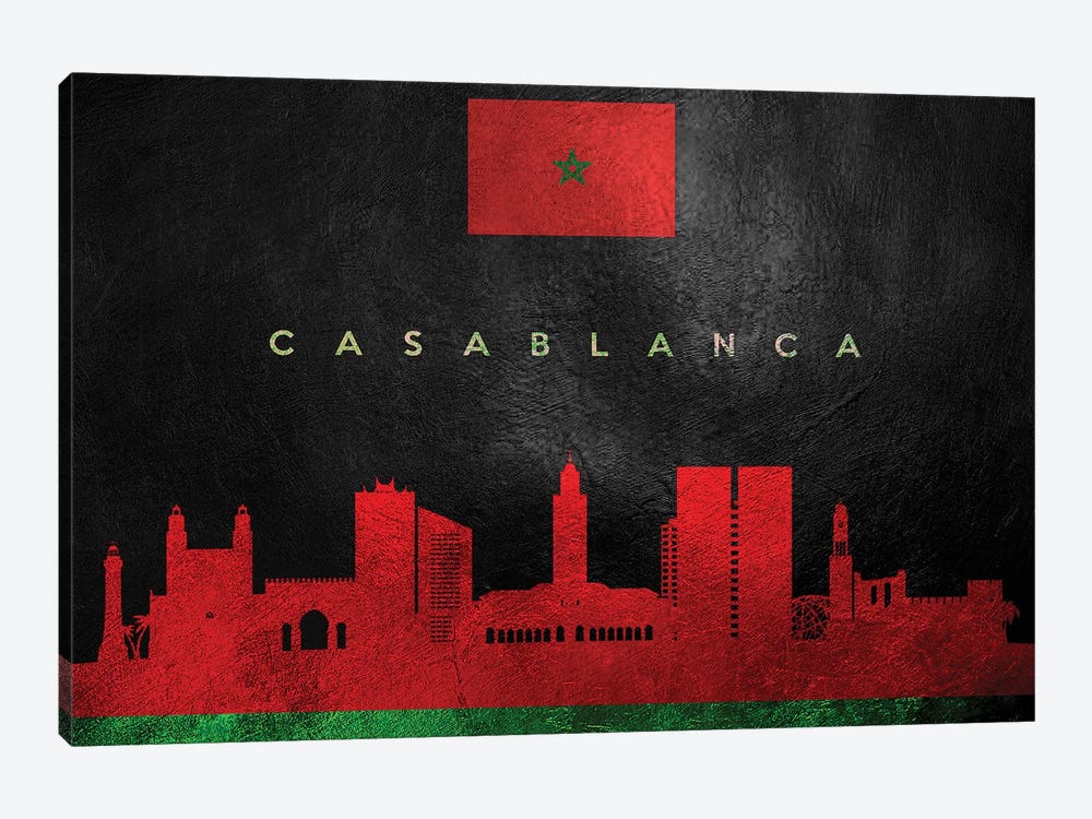 Casablanca Morocco Skyline by Adrian Baldovino 1-piece Canvas Artwork