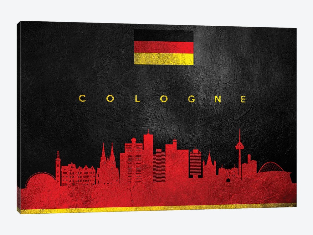 Cologne Germany Skyline by Adrian Baldovino 1-piece Canvas Artwork