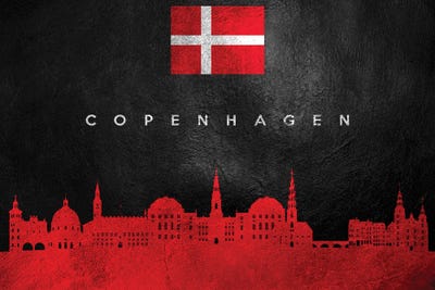 Copenhagen Denmark Skyline by Adrian Baldovino canvas print