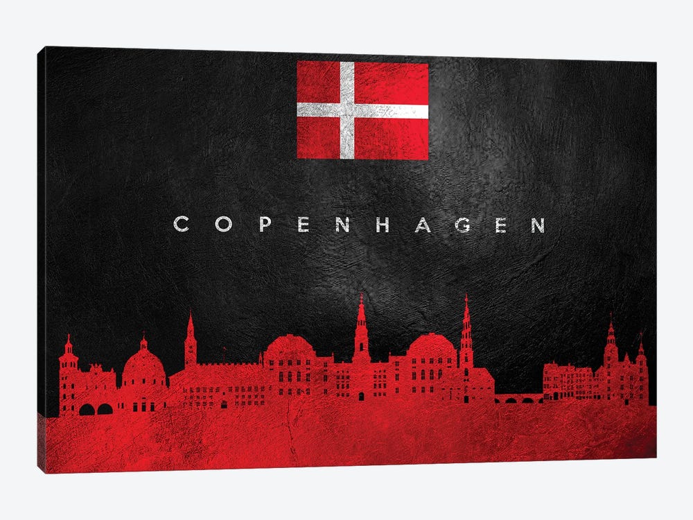 Copenhagen Denmark Skyline 1-piece Art Print