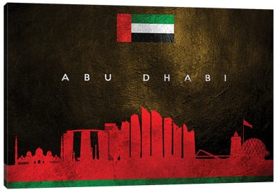 Abu Dhabi United Arab Emirates Skyline Canvas Art Print - United Arab Emirates Art